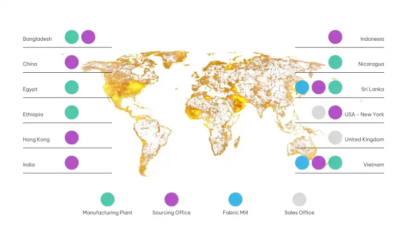 Glowing world map with illuminated golden outlines on a dark blue background